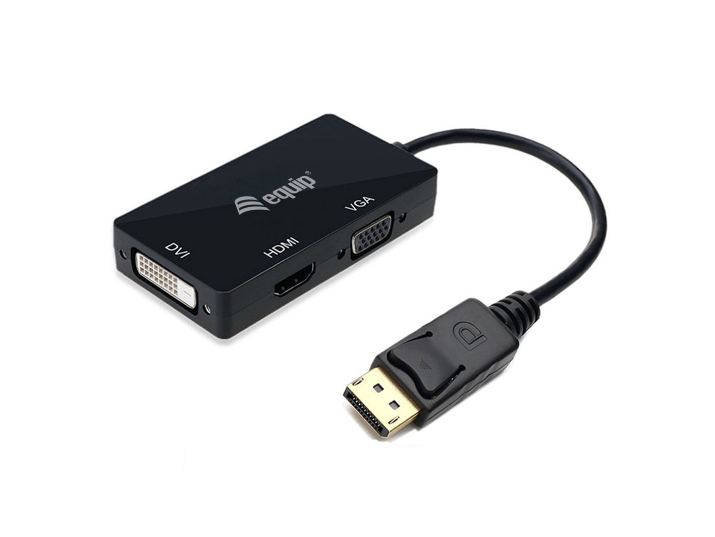 Photos - Cable (video, audio, USB) Equip DisplayPort to VGA / HDMI / DVI Adapter 133441 