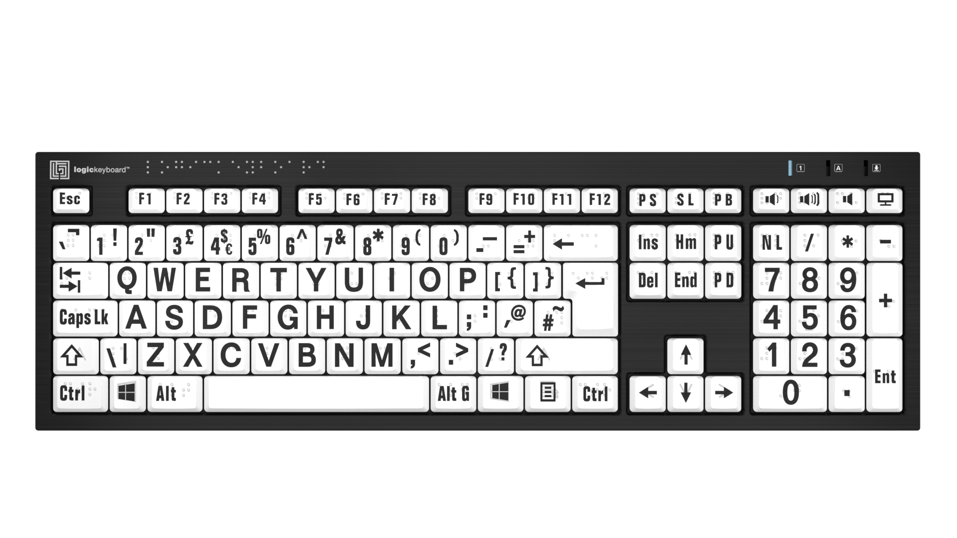LKB-BRALPBW-BJPU-UK keyboard Home USB QWERTY English Whi