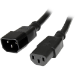 StarTech.com 2ft (60cm) Power Extension Cord, C14 to C13, 10A 125V, 18AWG, Computer Power Cord Extension, IEC-320-C14 to IEC-320-C13 AC Power Cable Extension for Power Supply, UL Listed