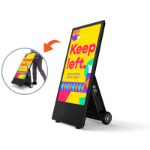 Allsee Technologies HOAB43HD8 Signage Display Digital A-board 109.2 cm (43") Wi-Fi 1500 cd/m² Black Built-in processor Android 7.1 24/7