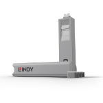 Lindy USB Type C Port Blocker Key - Pack of 4 Blockers, White