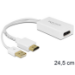 DeLOCK 62496 video cable adapter 0.245 m DisplayPort HDMI + USB White