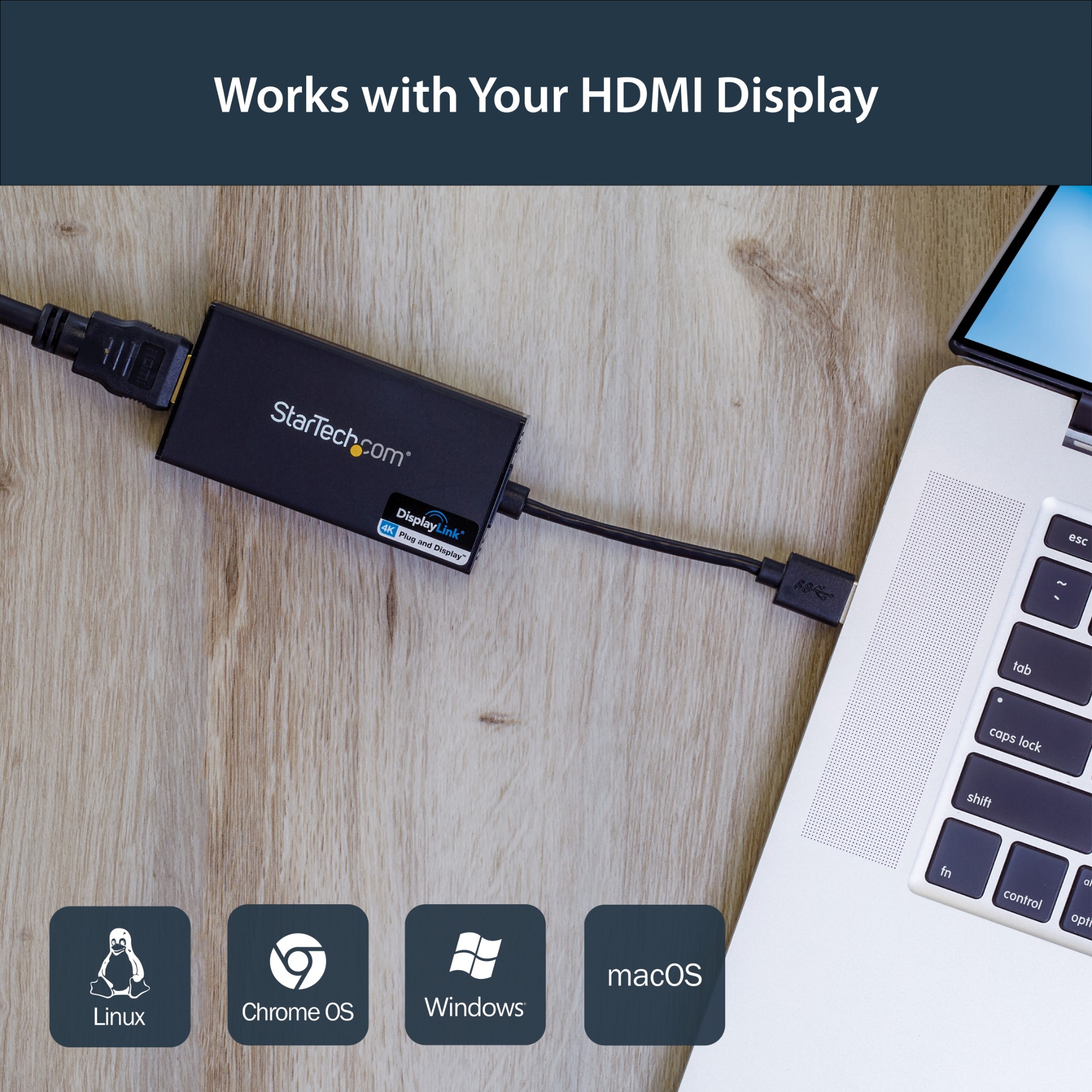 StarTech.com USB 3.0 to HDMI Adapter - DisplayLink Certified - 4K 30Hz