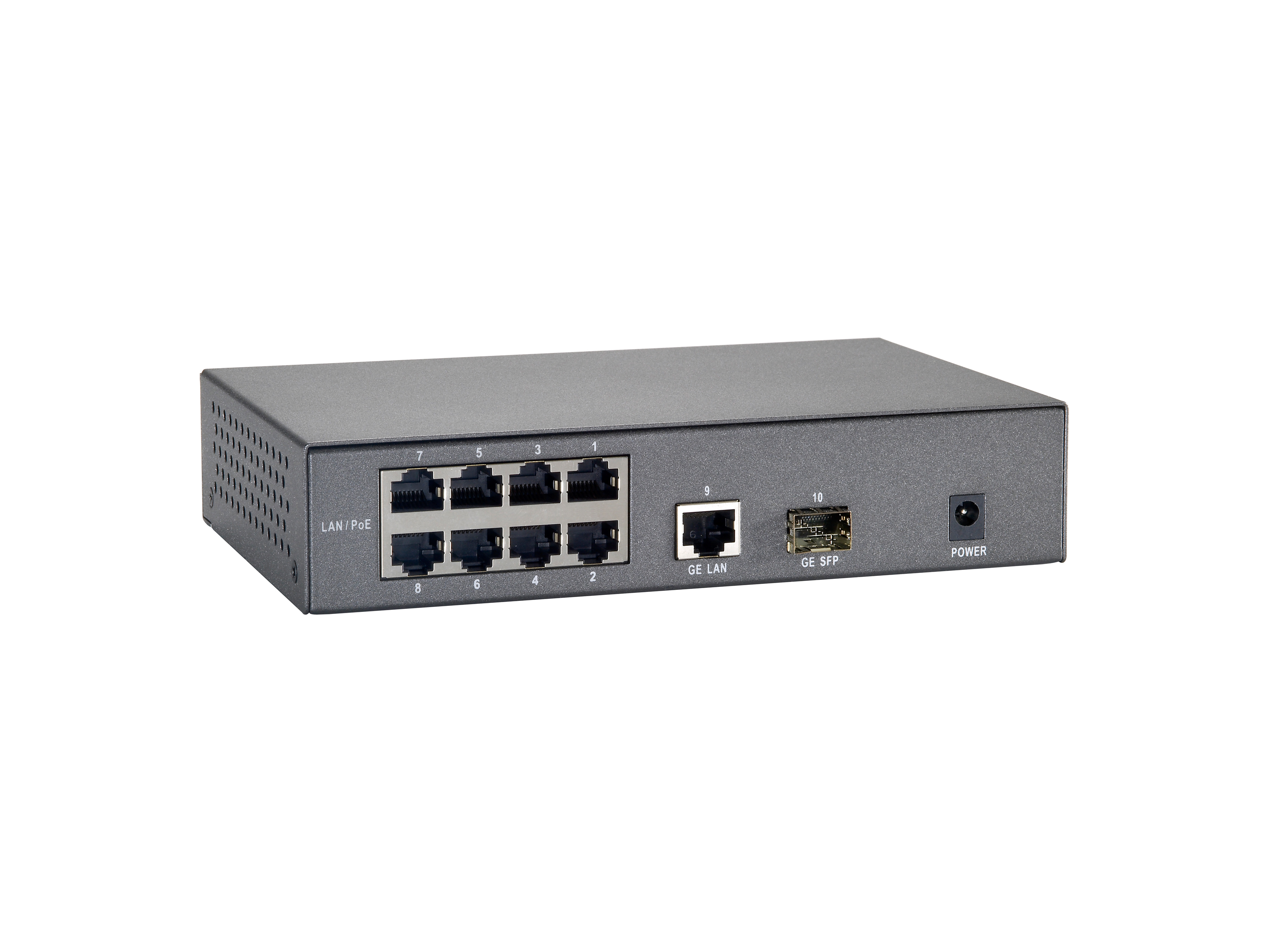 Image of LevelOne 10-Port Fast Ethernet PoE Switch, 1 x Gigabit RJ45, 1 x...