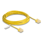 DeLOCK RJ45 Network Cable Cat.6 UTP Ultra Slim 5 m yellow with short plugs