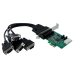 StarTech.com Tarjeta Adaptadora PCI Express PCIe 4 Puertos Serie Cable Multiconector RS232 16950 Serial