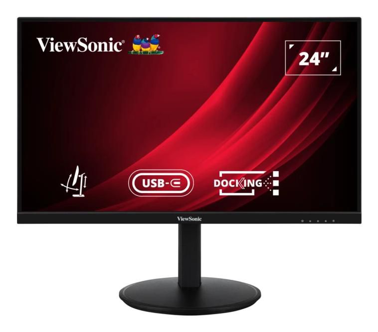 Viewsonic LED monitor VG2409U-2 24INCH FUll HD, 300 nits, resp 5ms, incl 2x2,5W speakers 100Hz USB-C 65W power DaisyChain (docking monitor)