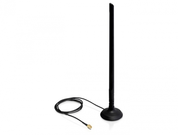 88410 DELOCK SMA WLAN Antenna with Magnetic Stand and Flexible Joint 6.5 dBi