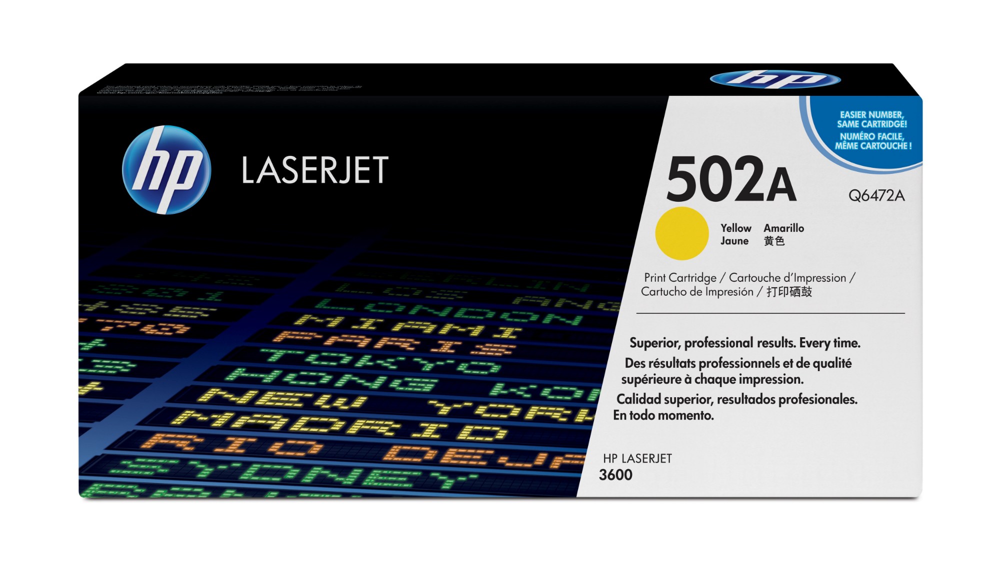 HP Q6472A/502A Toner cartridge yellow, 4K pages/5% for HP Color LaserJet 3600