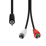 ProXtend 3-Pin to 2 x RCA Cable M-M