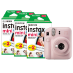 Fujifilm Instax Mini 12 Instant Camera - Blossom Pink - Camera + 60 Shot Pack