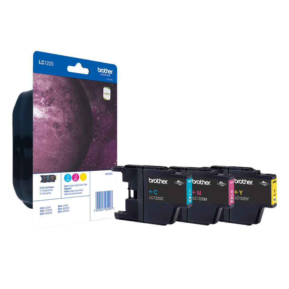 Brother LC-1220RBWBPDR Ink cartridge multi pack C,M,Y, 3x300 pages ISO/IEC 24711 Pack=3 for Brother DCP-J 525