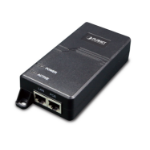 PLANET Single Port 10/100/1000Mbps Gigabit Ethernet (10/100/1000) Power over Ethernet (PoE) Black