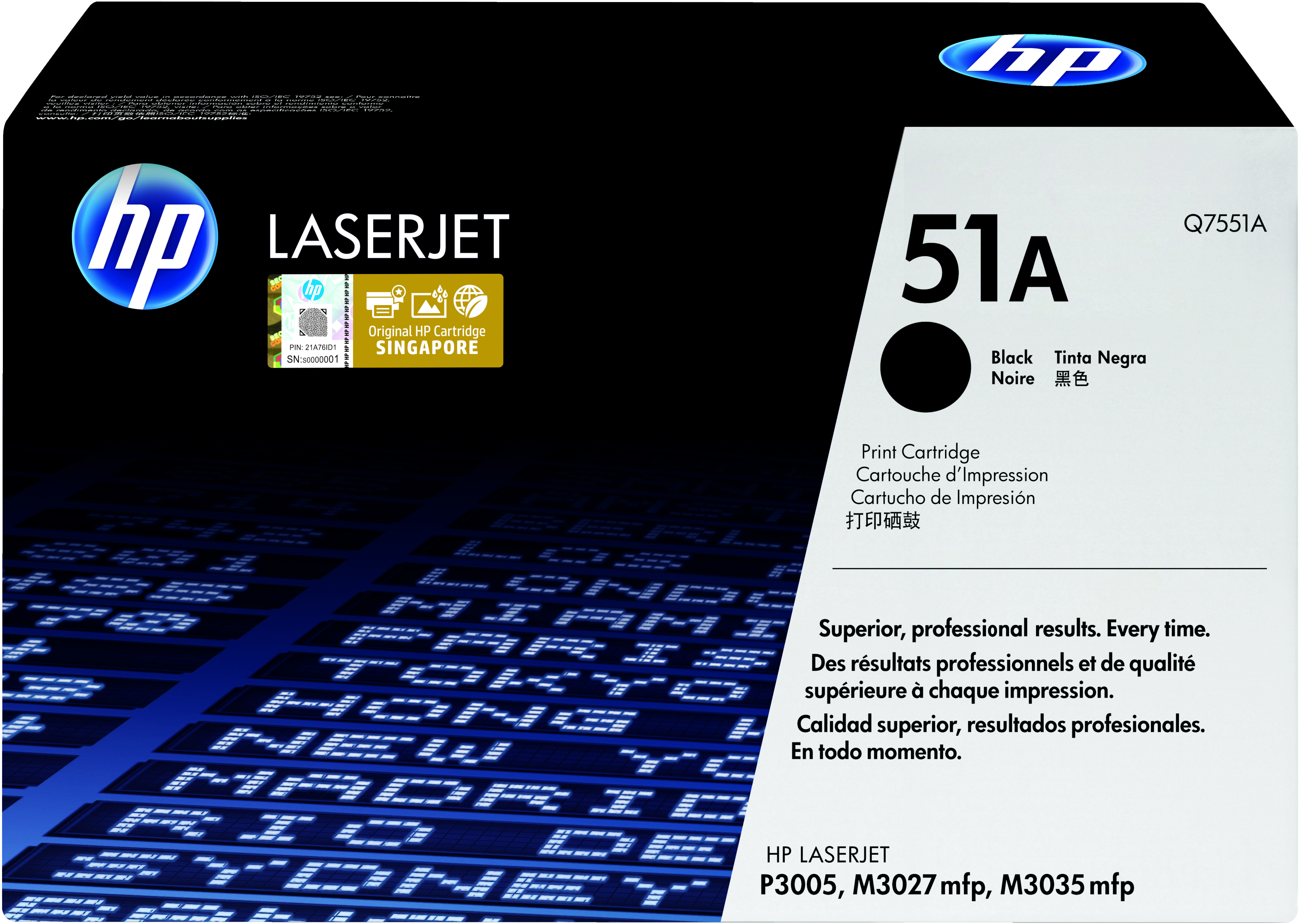 Image of HP Q7551A/51A Toner cartridge black, 6.5K pages ISO/IEC 19752 for...