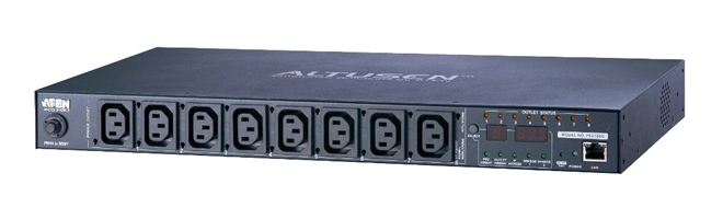 ATEN 1U 10A 8 Outlet Switched Bank Metered PDU + Free Eco PDU Manager Software