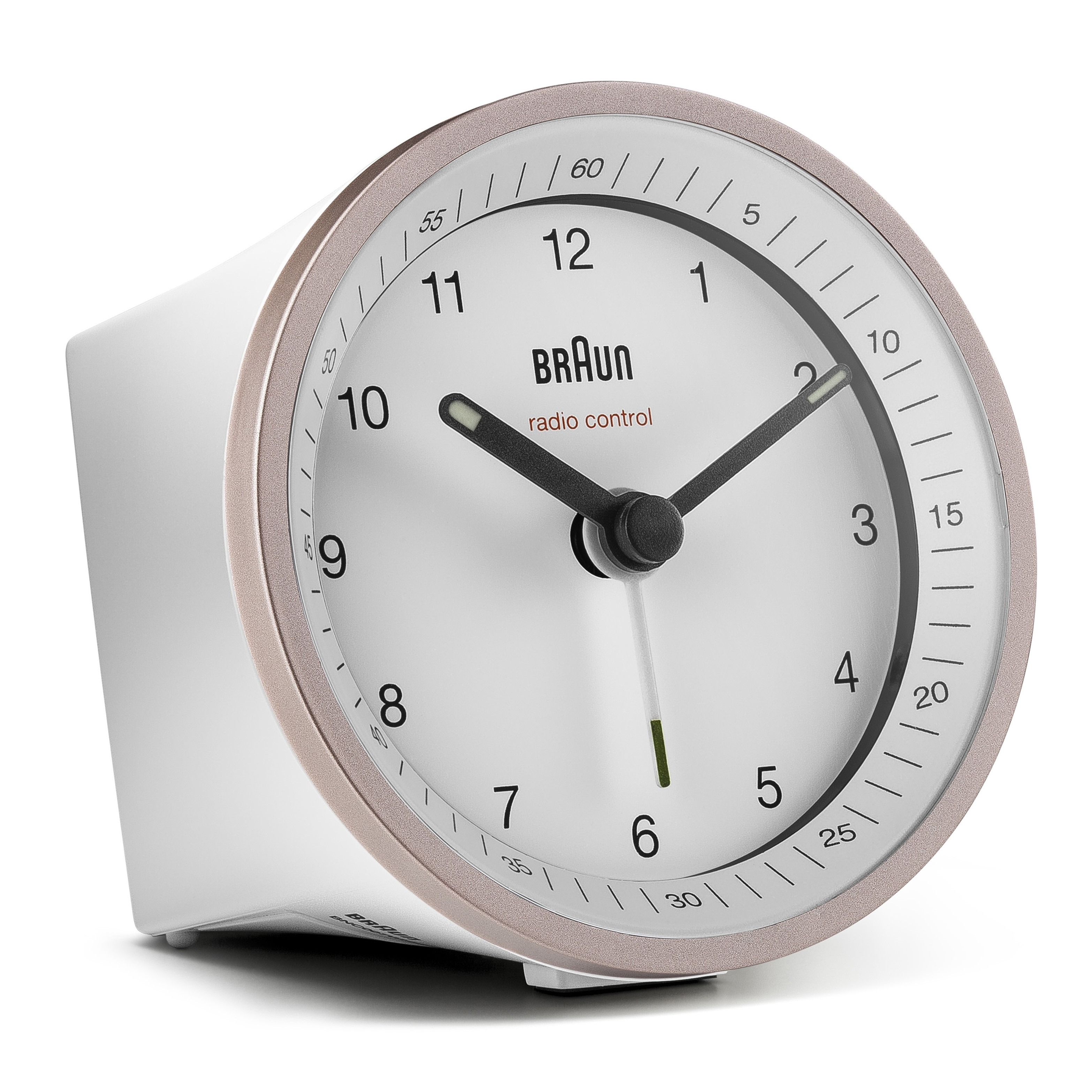 Image of Braun BC07 - Quartz alarm clock - Round - Pink - White - Analog -...