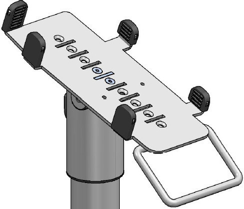Ergonomic Solutions SpacePole VER171-DM-02 holder Terminal Black Active holder