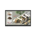 LG CreateBoard Standard interactive whiteboard 139.7 cm (55") 3840 x 2160 pixels Touchscreen Black