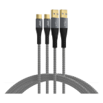 EFB Elektronik USB-AC-00006 USB-kabel USB 2.0 1 m USB A USB C Zwart, Grijs