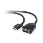 Belkin F2CD005B video cable adapter 1 x 20 pin DisplayPort 1 x 24 pin digital DVI Black