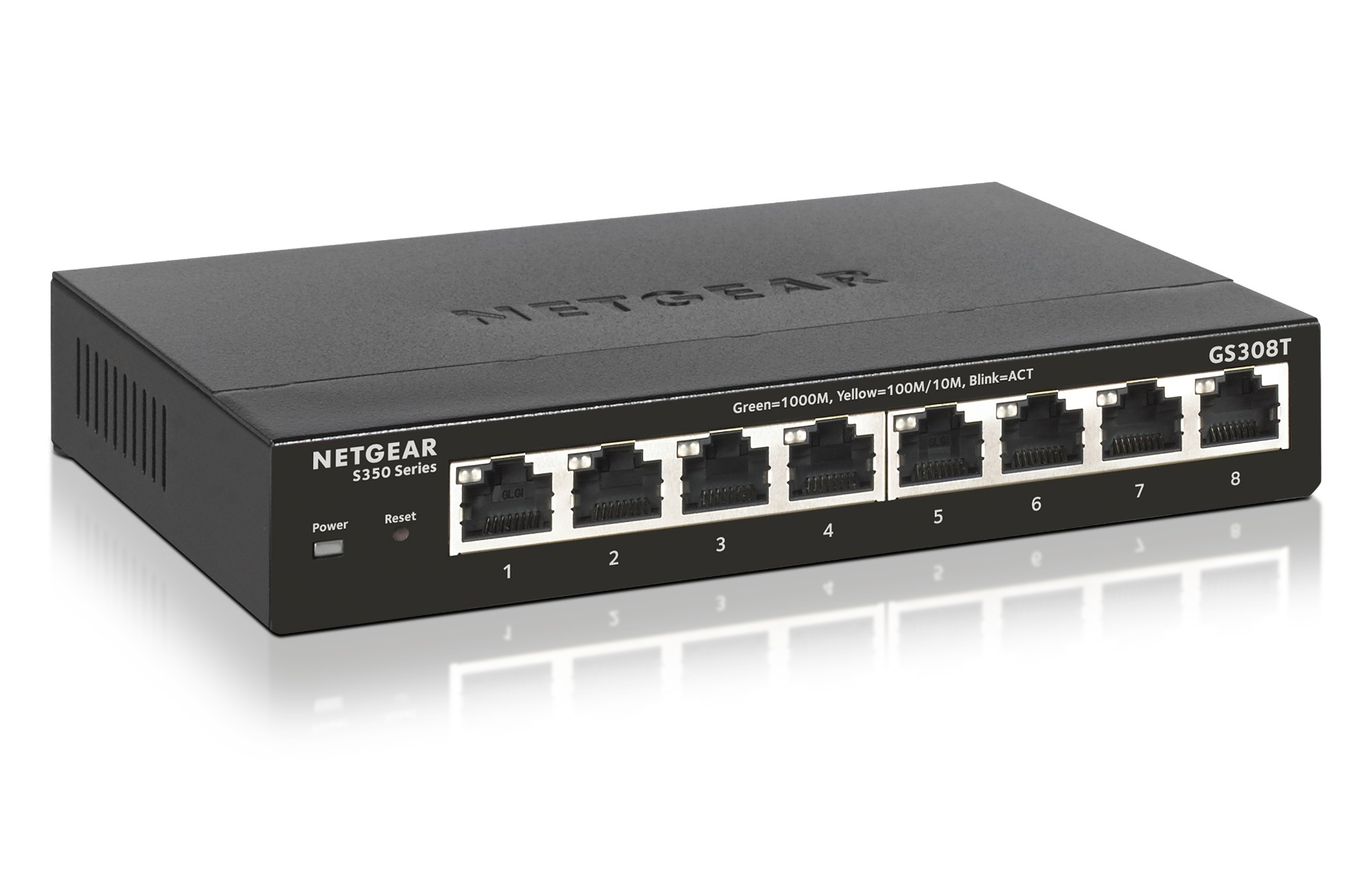 Netgear GS308T Managed L2 Gigabit Ethernet (10/100/1000) Black