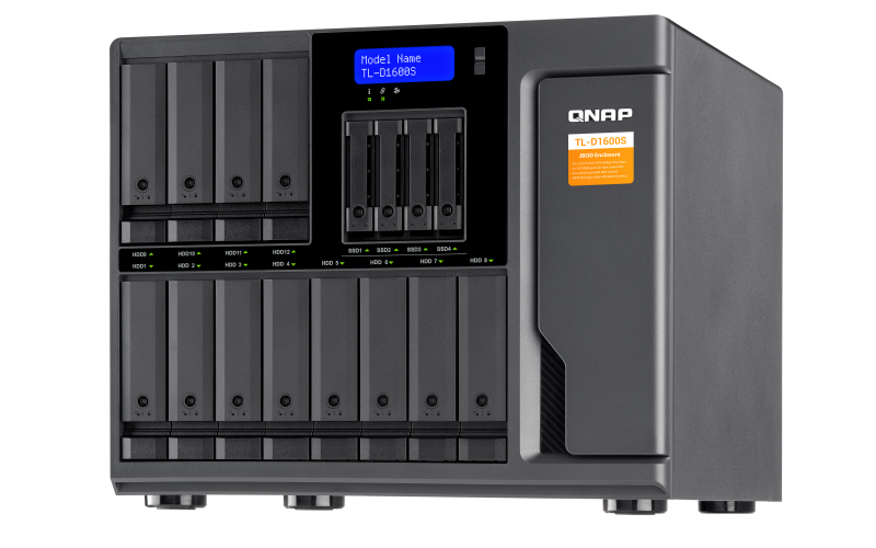 Image of QNAP TL-D1600S storage drive enclosure HDD/SSD enclosure Black,...