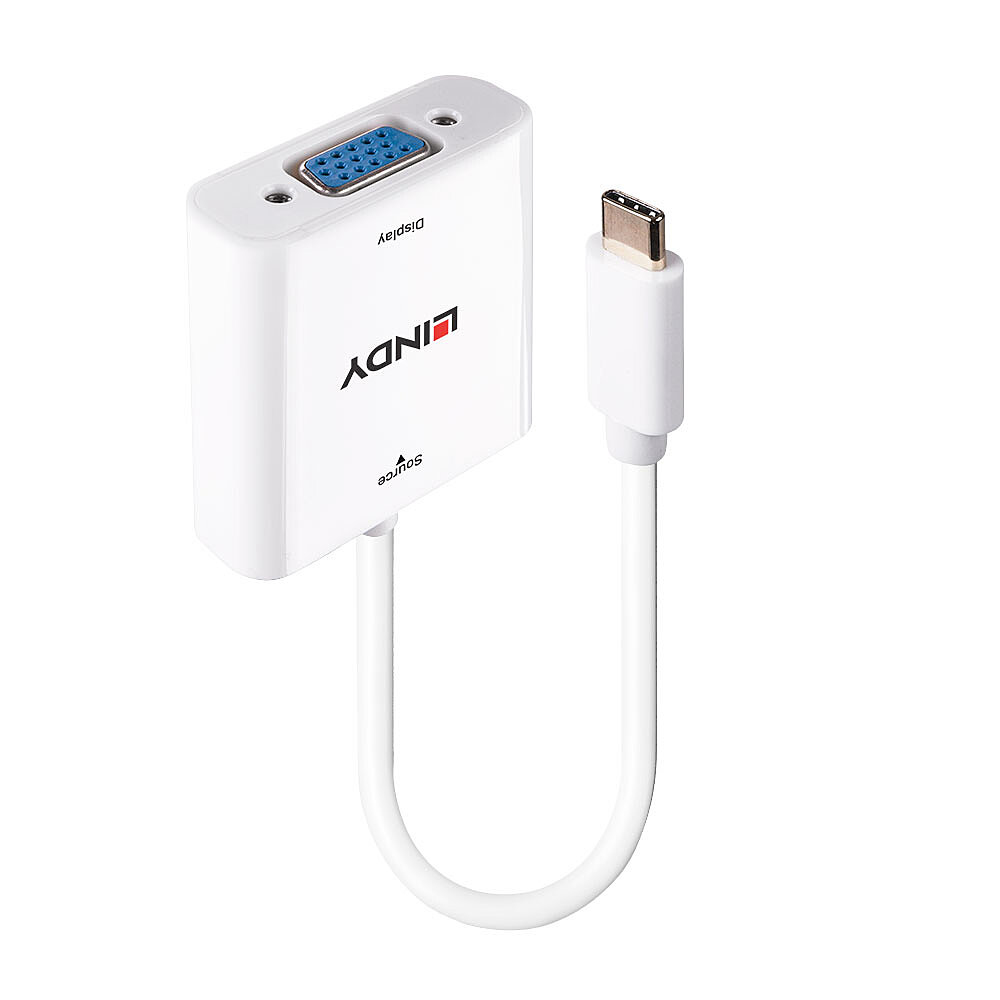 Photos - Cable (video, audio, USB) Lindy USB Type-C to VGA Converter 43355 