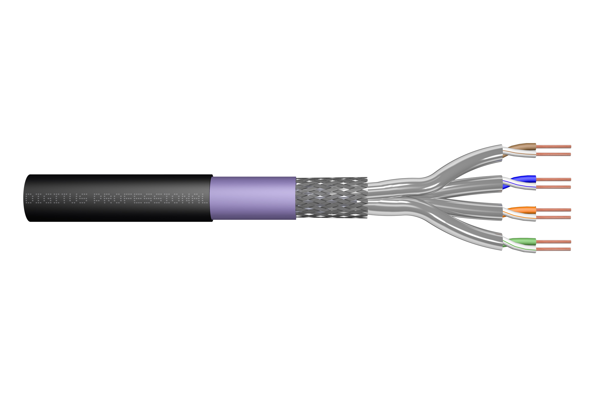 Image of Digitus Cat.7 S/FTP burial installation cable, 1000 m, simplex, PE