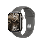 Apple Watch Series 10 GPS + Cellular 42mm Natural Titanium Case with Stone Grey Sport Band - S/M  Chert Nigeria