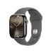 Apple Watch Series 10 GPS + Cellular 42mm Natural Titanium Case with Stone Grey Sport Band - M/L