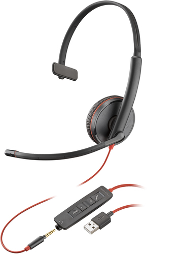 Photos - Other Components Poly Blackwire C3215 Monaural Wired Headset  80S06A6 (USB + 3.5mm)