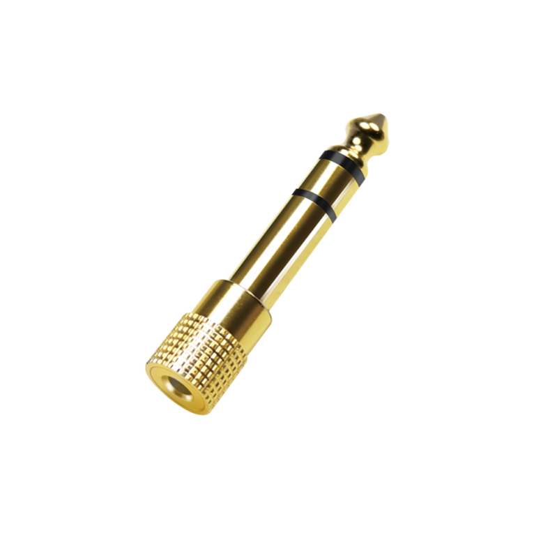 LogiLink Audio adapter, 6.35 mm 3-pin/M to 3.5 mm 3-pin/F, zinc