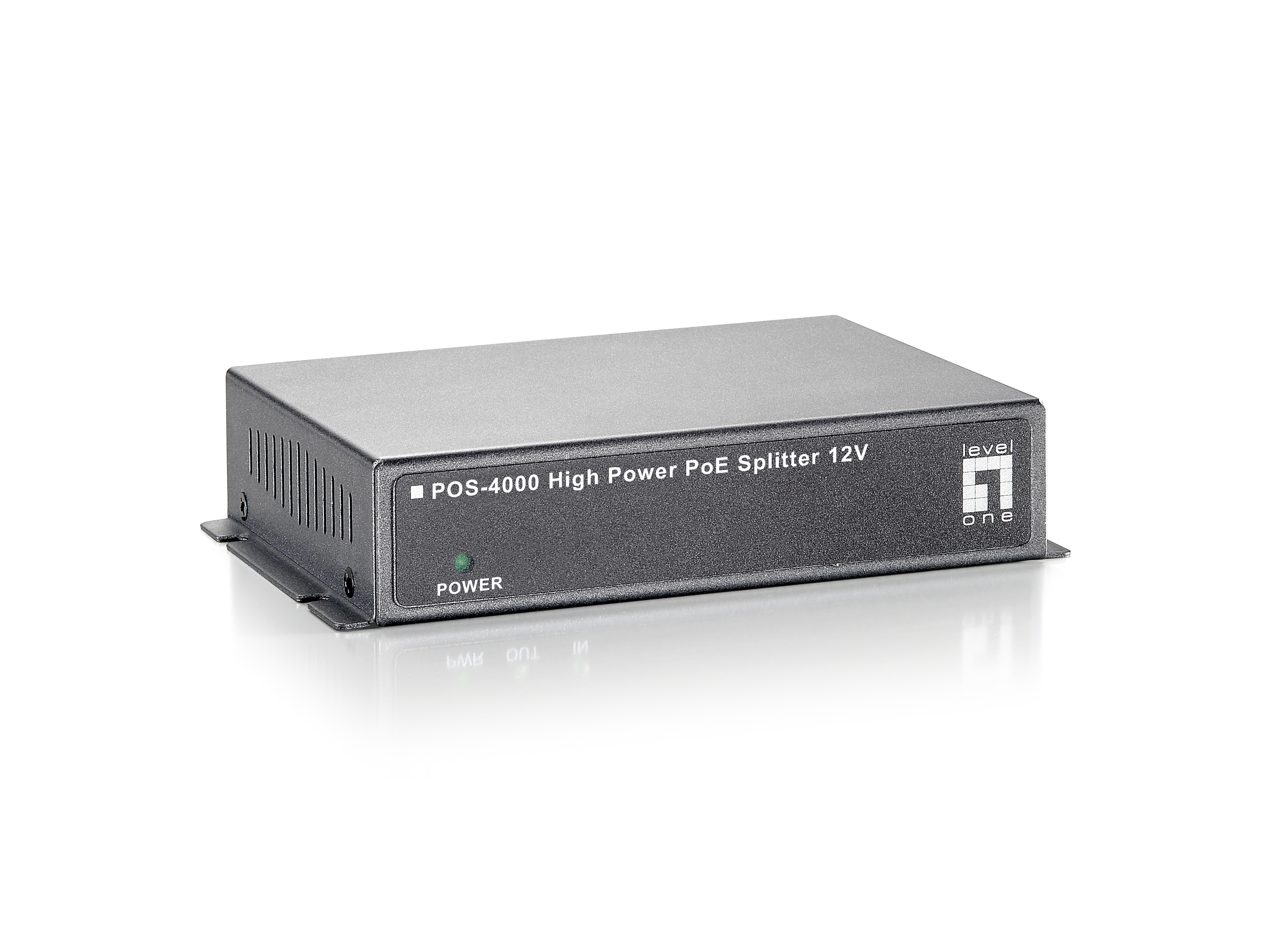 Image of LevelOne Fast Ethernet High Power PoE Splitter, 12V DC Output