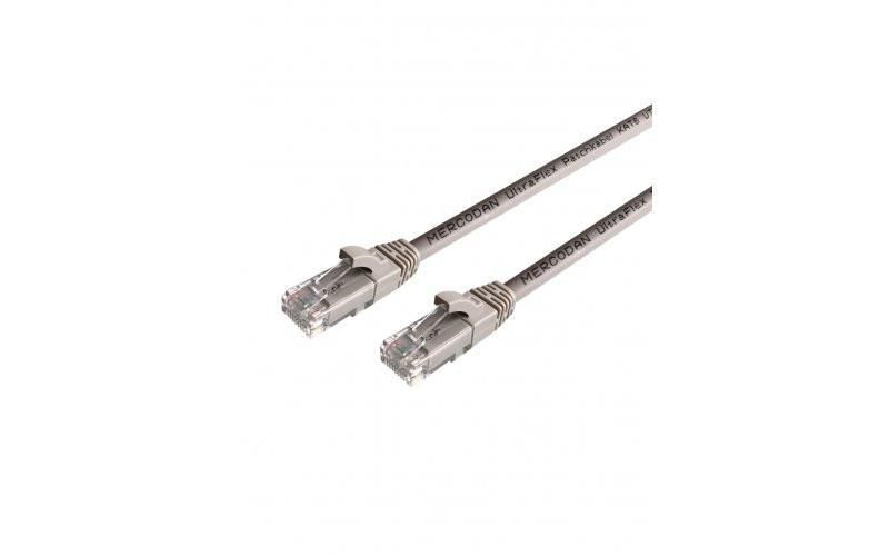 Mercodan UltraFlex Patchkabel KAT6 UTP. 10m. Grå. LSZH Halogenfri. AWG