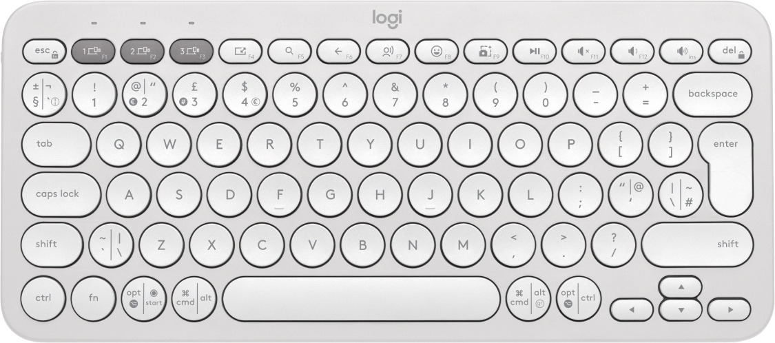 Logitech Pebble Keys 2 K380s keyboard RF Wireless + Bluetooth...