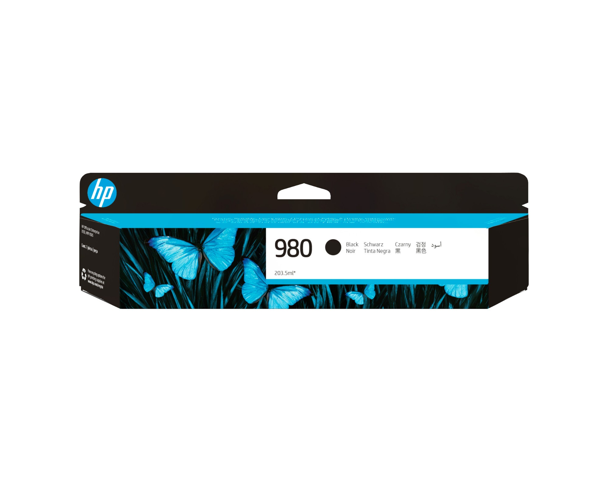 HP D8J10A/980 Ink cartridge black, 10K pages ISO/IEC 24711 203.5ml for HP OfficeJet X 555