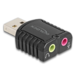 DeLOCK 65964 tussenstuk voor kabels USB Type-A 3,5 mm Zwart