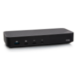 C2G USB-C® 11-in-1 Hybrid DisplayLink and DP Alt Mode Triple 4K Docking Station with HDMI®, DisplayPortTM, Ethernet, USB, 3.5mm Audio and Power Delivery up to 100W