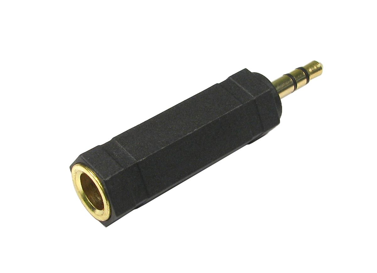 Cables Direct 3-6F3M cable gender changer 3.5mm 6.35mm Black