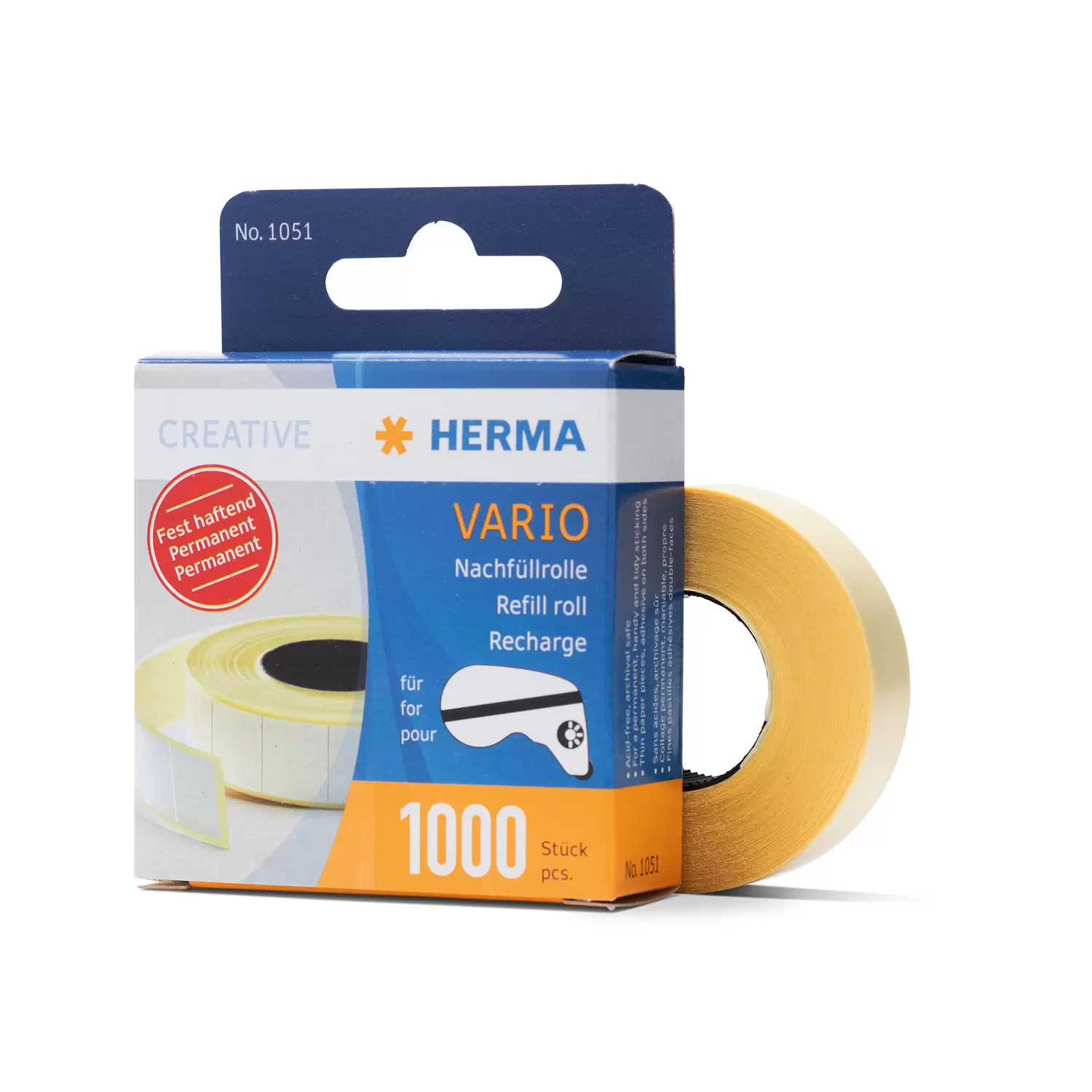 Image of HERMA Vario refill pack, permanent, 1000 paper stickers