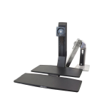 Ergotron WorkFit -A, Single LD @ Worksurface+ flat panel bureau steun 61 cm (24") Zwart