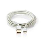 Nedis CCTB39300AL30 mobile phone cable Aluminium 3 m USB A Lightning