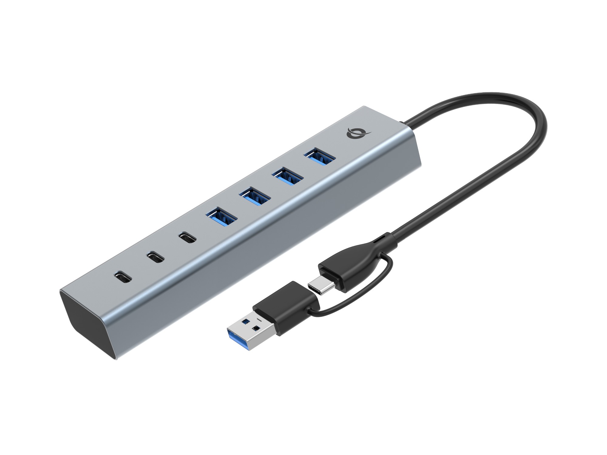 Conceptronic HUBBIES20G 7-Port USB 3.0 Hub, 5Gbps, USB-C x 3, USB-A x 4