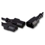 FDL 2M IEC SPLITTER CABLE - IEC C14 PLUG TO 2 x  IEC C13 SOCKETS