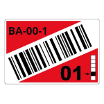 Brother LTZ14075FCB self-adhesive label Rectangle Red