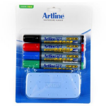 ARTLINE 577 WHITEBOARD STARTER KIT MARKERS AND ERASERS ASSORTED PACK 4