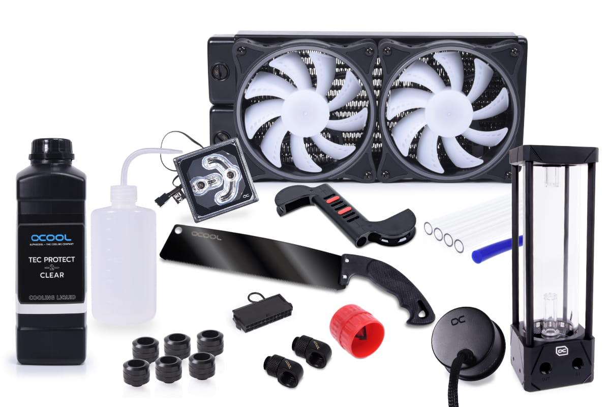 Alphacool 11992 computer cooling system Water block 12 cm Black. Trans