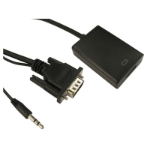 FDL 0.2M VGA & AUDIO 3.5mm JACK TO HDMI ADAPTOR (USB POWER) M-F