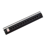 Videk SoHo 12 Port Cat5e UTP Patch Panel Black