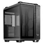 ASUS TUF Gaming GT502 Case w/ Front & Side Glass Window, ATX, Dual Chamber, Modular Design, LED Control Button, USB-C, Carry Handles, Black